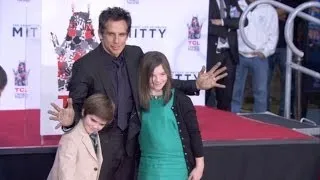 Ben Stiller hand print ceremony in Hollywood with Tom Cruise