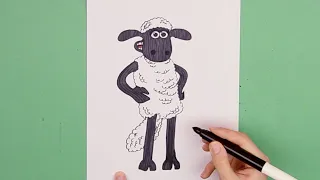 How to draw Shaun the Sheep