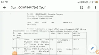 Office Order regarding extension in joining time of TGT(Arts),dated 16.03.2021