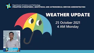 Public Weather Forecast Issued at 4:00 AM October 25, 2021