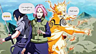 When Sakura said she caught up to Naruto and Sasuke. | Naruto Parody