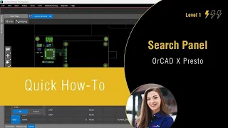 How to Use the Search Panel in OrCAD X Presto