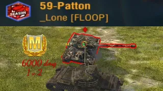 59-Patton: 6000 dmg 2 kills WoT Blitz