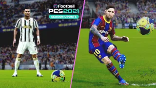 🔥 PES 2021 | ALL Realistic Signature Free Kick Styles Ft. Messi, Ronaldo, Neymar | Fujimarupes