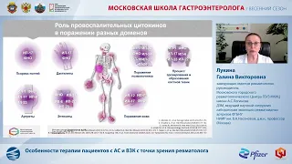 Лукина Г. В. Особенности терапии пациентов с АС и ВЗК с точки зрения ревматолога