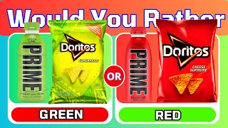 Would You Rather? RED OR GREEN Food Edition| Quiz Camp