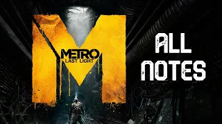 METRO LAST LIGHT REDUX - All Diary Page Locations - Published Achievement Guide (All Notes)