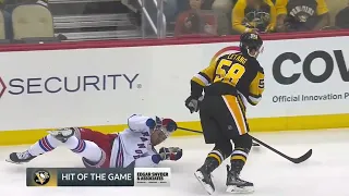 Kris Letang Throws Hipcheck On Filip Chytil