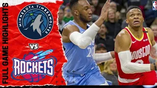 Houston Rockets vs Minnesota Timberwolves Full Game Highlights | 2019-2020 NBA SEASON