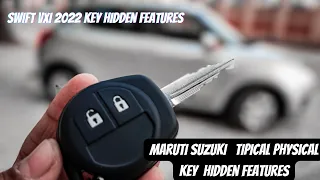 Swift vxi 2022 key 🗝️ hidden features | Maruti suzuki typical physical key hidden features🔥 | Hindi