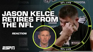 Reaction to Jason Kelce's emotional retirement from the NFL | NFL Live