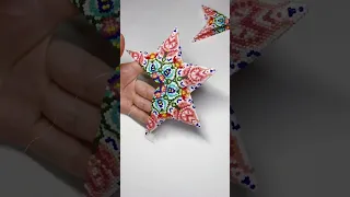 Frogging a peyote star and sorting the seed beads timelapse #oddlysatisfying #beadwork