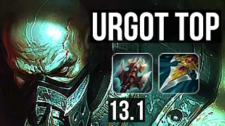 URGOT vs JAX (TOP) | Rank 2 Urgot, 6/1/3, 300+ games | KR Master | 13.1