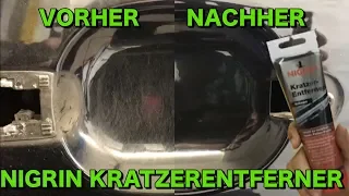 Kratzer am Auto einfach entfernen mit dem Nigrin Kratzer Entferner