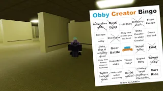 I made an Obby Creator Bingo