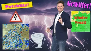 Unwetter: Schwere Gewitter mit Sturm- und Orkanböen! Starkregen bis Sonntag! Ostern: Grenzwetterlage