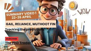 || SUMMARY VIDEO-1 || 22-26 APRIL || Tracking the predicted levels || GAIL RELIANCE MUTHOOT FIN ||