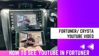 How to see Youtube Videos in New Toyota Fortuner |Innova Crysta | Fortuner Legender|Screen Mirroring