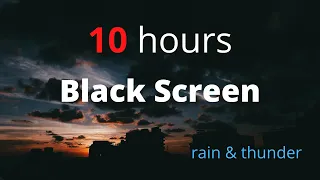 10 Hrs (NO ADS) of Light Rain and Thunder with Black Screen