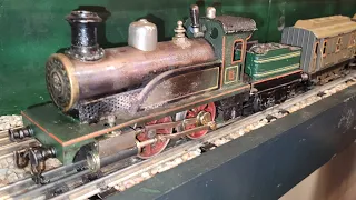 Bing live steam locomotive 1905 with JdeP passenger cars 0 gauge