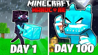 I Survived 100 Days as a DIAMOND ENDERMAN in HARDCORE Minecraft