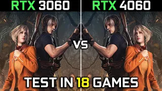 RTX 3060 vs RTX 4060 | Test in 18 Games | 1080p | Which One Is Better? 🤔 | 2023