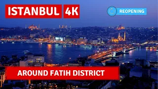 FULL REOPENING! Istanbul Fatih District Walking Tour 14 June 2021 |4k UHD 60fps