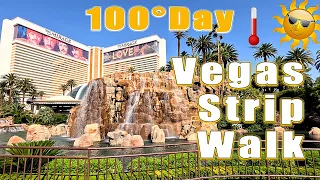 Blazing Hot Las Vegas Strip Walk On First 100 Degree Day Of 2023