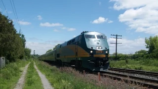 VIA 903 Leads VIA Rail Train 643 into Oshawa, ON (June 14, 2014)