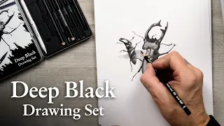 What is inside Cretacolor's Deep Black Drawing Set | Product Description | How to use the box?
