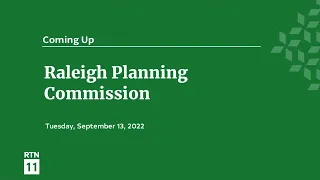 Raleigh Planning Commission September 13, 2022