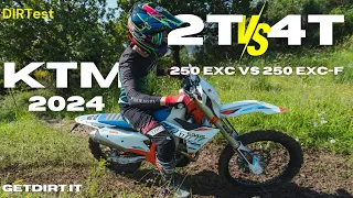 2 tempi contro 4 tempi, quale scegliere? Rispondiamo in sella alle KTM 250 EXC-F e 250 EXC 2024