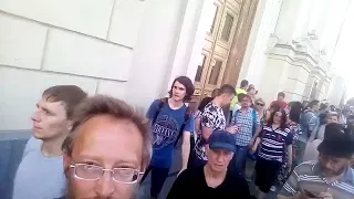 19.07.27 Москва. Росгвардия вытесняет протестантов #Допускай от мэрии Москвы к  Брюсову переулку