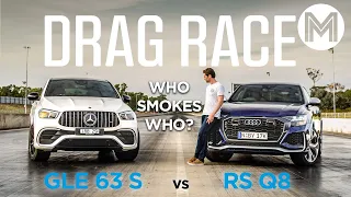 Audi RS Q8 vs Mercedes AMG GLE 63 S DRAG RACE!  | MOTOR