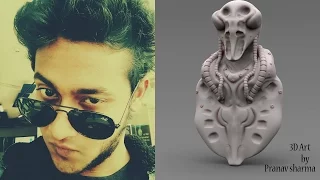 Speed art, Zbrush Speed Sculpting. Alien model , by Pranav sharma