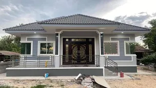 1090_Beautiful Thai House Construction build 3 bedrooms, 2 bathrooms, 1 hall, 1 kitchen (105 sq m)