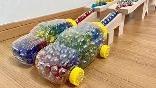 Marble Run Race ASMR 〇 HABA Slope, Dump Truck & Garbage Truck Short Time Relax Healing #6