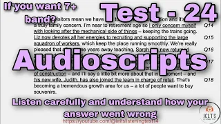 TEST : 24 Audio Script | IMPROVE LISTENING SKILLS | VERY HARD LISTENING TEST | IELTS LISTENING TEST