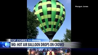 Hot air balloon crash-lands into a crowd