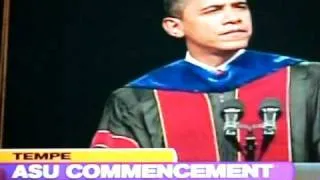 President Barack Obama delivers commencement speech at ASU 2009 Graduation