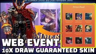 New Event | Web Event | Guaranteed skin 10X Draw | MLBB