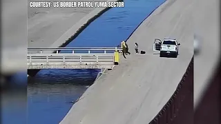 Border Patrol agents rescue migrants from drowning in an Arizona canal