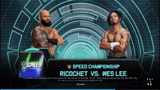 WWE Speed| Ricochet vs Wes Lee: Speed Championship match WWE2K24