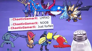 toxic legendary spammer CRIES SALTY TEARS on pokemon showdown