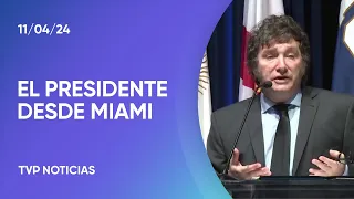 Javier Milei disertó en la Universidad de Florida