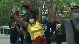 Aquino's funeral convoy on its way to Manila Memorial Park