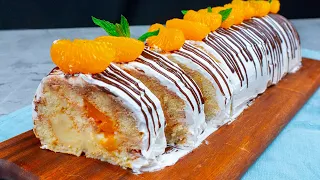 If you have tangerines, it is too bad not to cook this roulade - without oven!