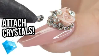Attach Crystals Onto Your Nails PERFECTLY!