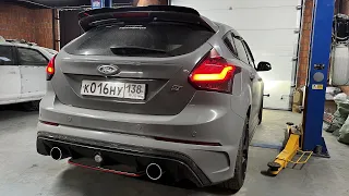 ВЫХЛОП FORD FOCUS  3 I КОЛЛЕКТОР + БАНКА AJS + РАЗДВОЕНИЕ