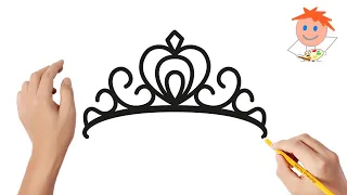 How to draw a princess tiara crown | Easy drawings